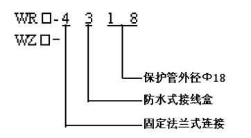 法(fa)蘭連接熱(re)套熱電偶(ou)（熱電阻）型(xing)譜