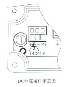 分(fen)體式電磁(ci)流量計DC電(dian)源接口示(shi)意圖