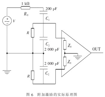 電磁流(liu)量計附加(jia)激勵的實(shi)際原理圖(tu)