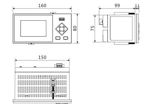 迷你(ni)型無(wu)紙記(ji)錄儀(yi)尺寸(cun)圖