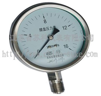 不鏽(xiu)鋼膜盒(he)壓力表(biao)